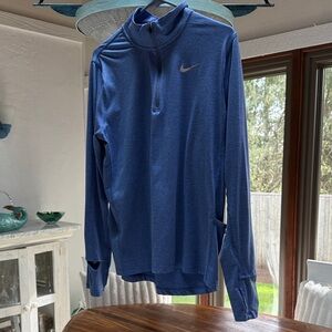 Nike Blue Long Sleeve lightweight moisture wicking Half-Zip Pullover